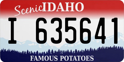 ID license plate I635641