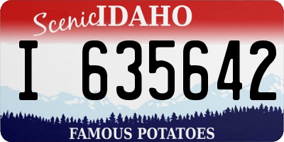 ID license plate I635642