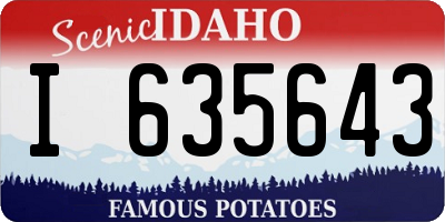ID license plate I635643