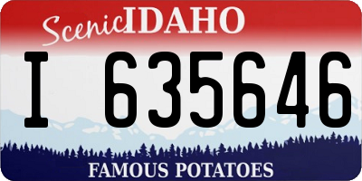 ID license plate I635646