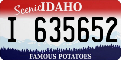 ID license plate I635652