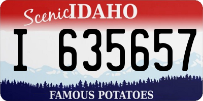 ID license plate I635657