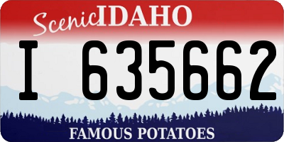 ID license plate I635662