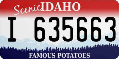 ID license plate I635663