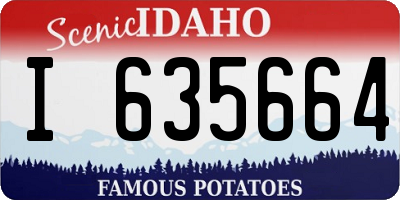 ID license plate I635664