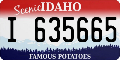 ID license plate I635665
