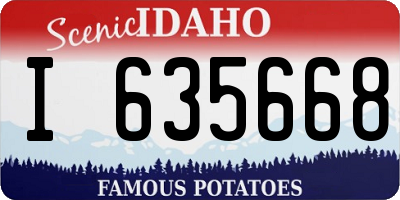 ID license plate I635668
