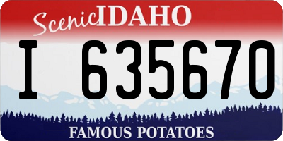 ID license plate I635670