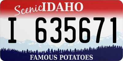 ID license plate I635671