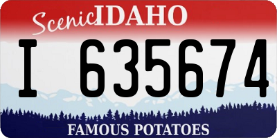ID license plate I635674
