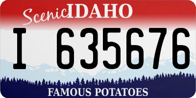 ID license plate I635676