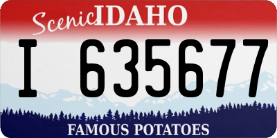 ID license plate I635677