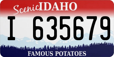 ID license plate I635679