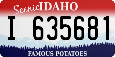 ID license plate I635681