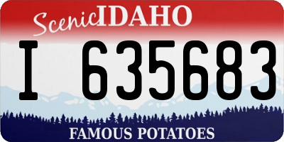 ID license plate I635683