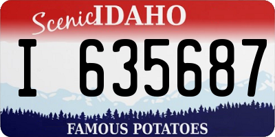 ID license plate I635687