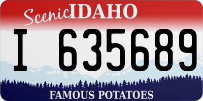 ID license plate I635689