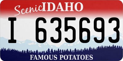 ID license plate I635693
