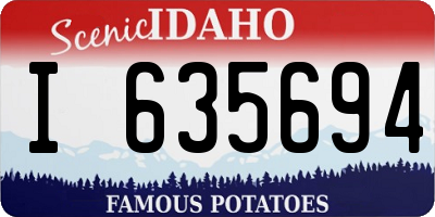 ID license plate I635694