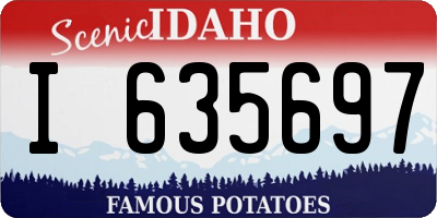 ID license plate I635697