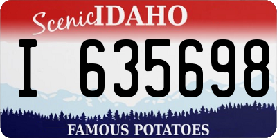 ID license plate I635698