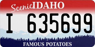 ID license plate I635699