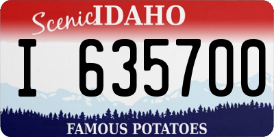 ID license plate I635700