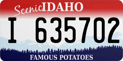 ID license plate I635702