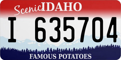 ID license plate I635704