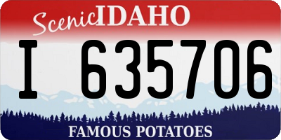 ID license plate I635706