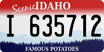ID license plate I635712