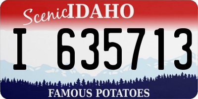 ID license plate I635713
