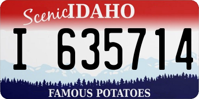 ID license plate I635714