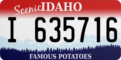 ID license plate I635716