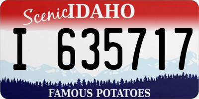 ID license plate I635717