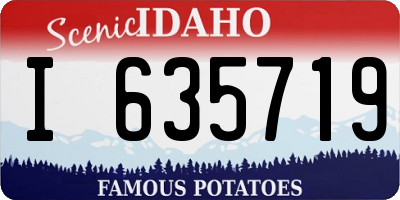 ID license plate I635719
