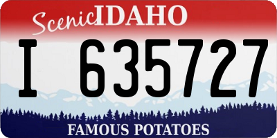 ID license plate I635727