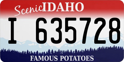 ID license plate I635728