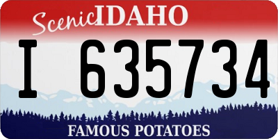 ID license plate I635734