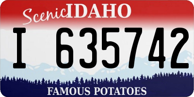 ID license plate I635742