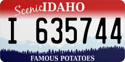 ID license plate I635744