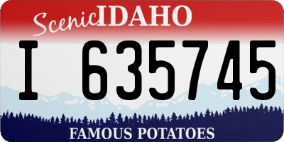 ID license plate I635745