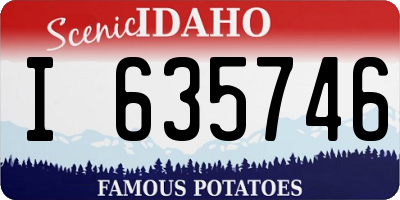 ID license plate I635746