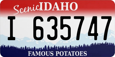 ID license plate I635747