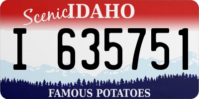 ID license plate I635751