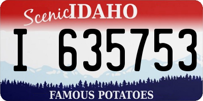 ID license plate I635753
