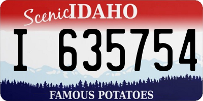 ID license plate I635754