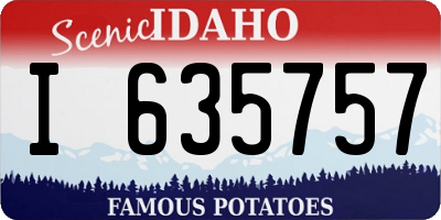 ID license plate I635757