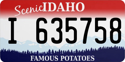 ID license plate I635758