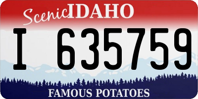 ID license plate I635759